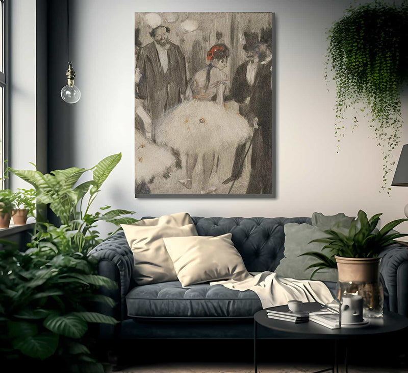 Virginie Being Admired While The Marquis Cavalcanti Looks On By Edgar Degas Fine Art Print