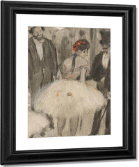 Virginie Being Admired While The Marquis Cavalcanti Looks On By Edgar Degas Fine Art Print