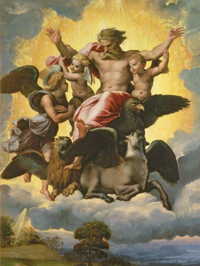 Vision Of Ezekiel By Raphael Fine Art Print