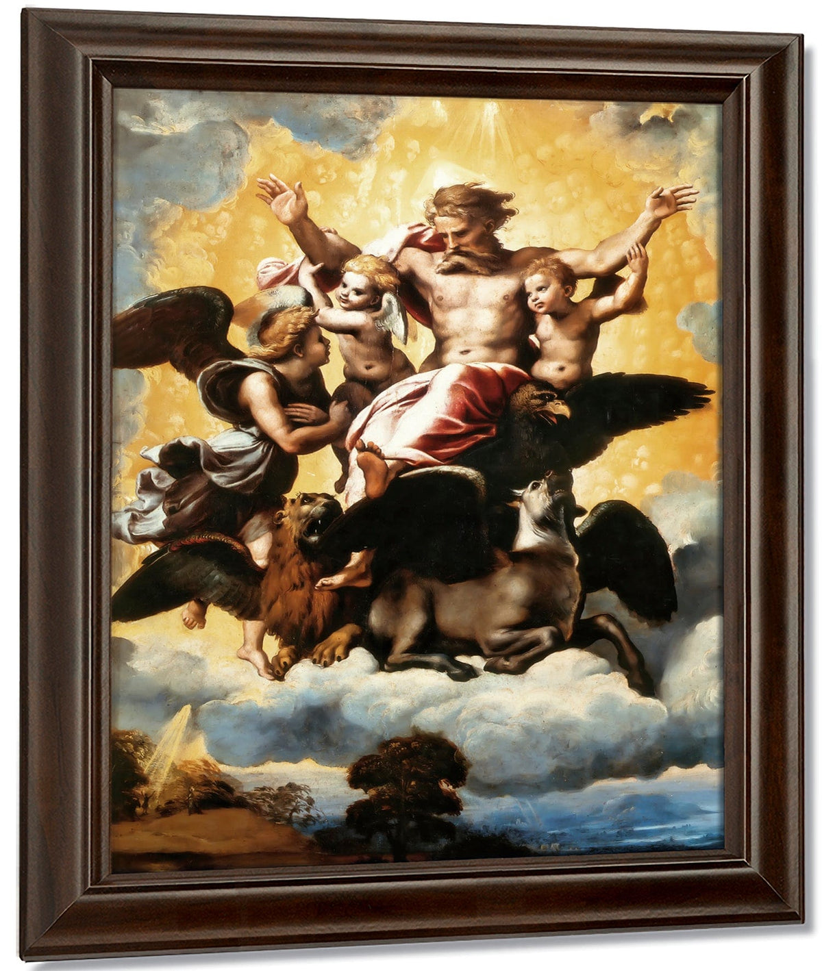 Vision Of The Prophet Ezekiel By Raphael Fine Art Print