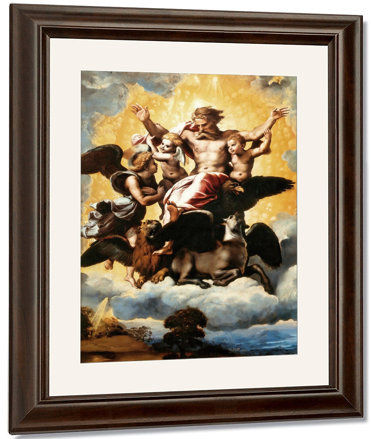 Vision Of The Prophet Ezekiel By Raphael Fine Art Print