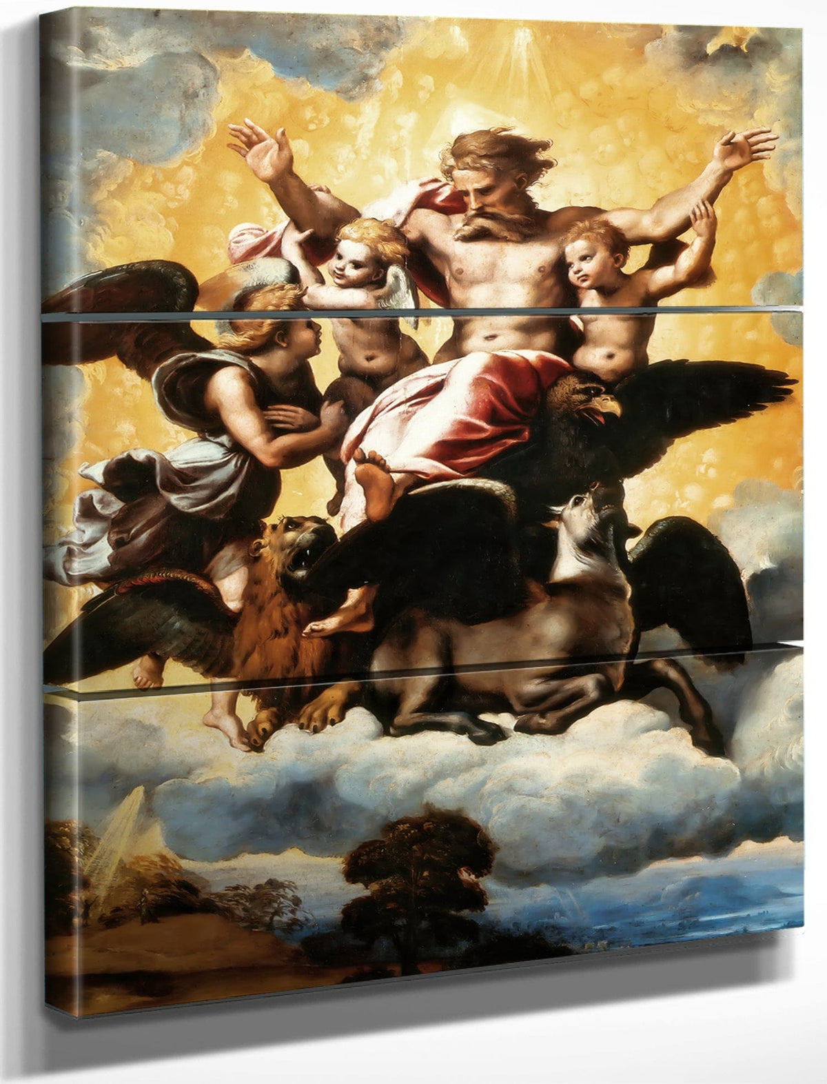 Vision Of The Prophet Ezekiel By Raphael Fine Art Print