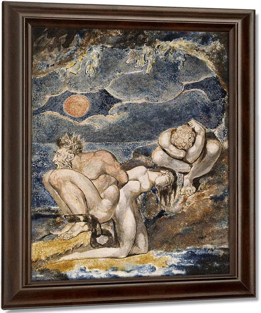 Visions Of The Daughters Of Albion Frontispiece 1795 Etching And Watercolor 17X12Cm Tate Uk By William Blake Fine Art Print