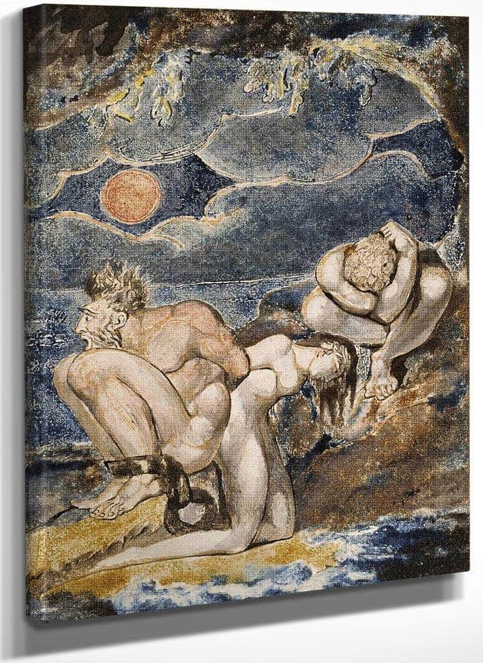 Visions Of The Daughters Of Albion Frontispiece 1795 Etching And Watercolor 17X12Cm Tate Uk By William Blake Fine Art Print
