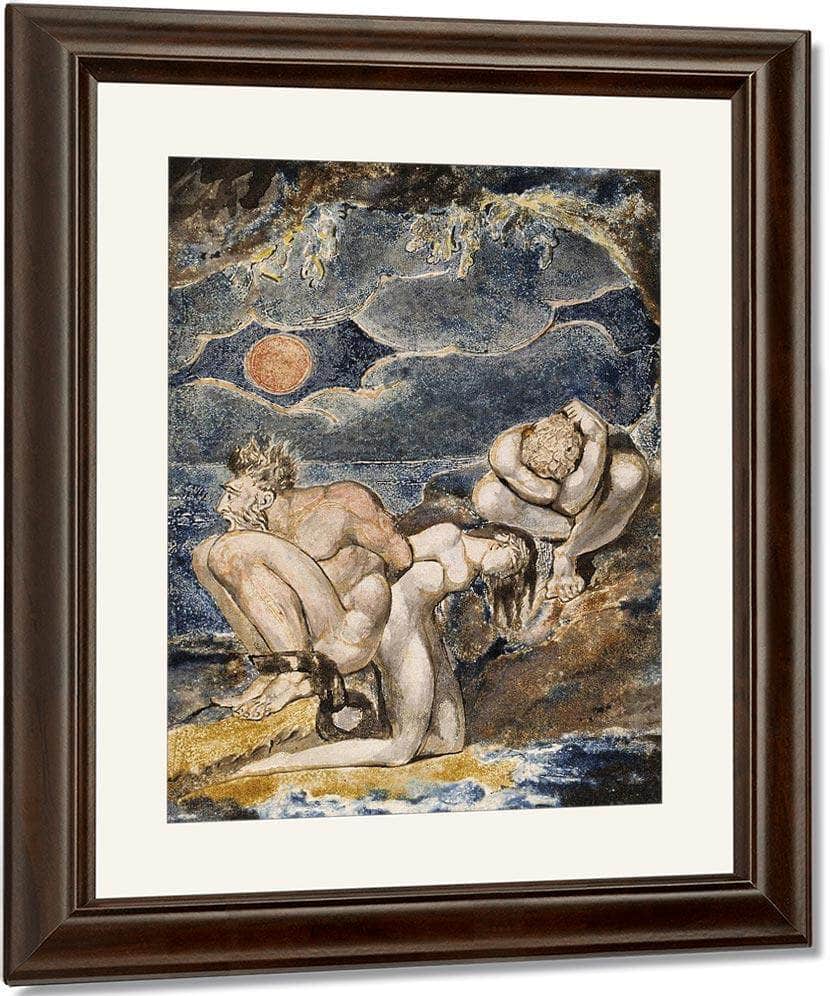 Visions Of The Daughters Of Albion Frontispiece 1795 Etching And Watercolor 17X12Cm Tate Uk By William Blake Fine Art Print