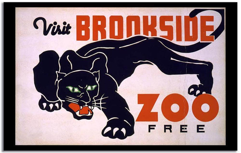 Visit Brookside Zoo  Vintage Poster Fine Art Print