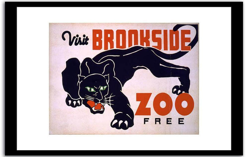 Visit Brookside Zoo  Vintage Poster Fine Art Print