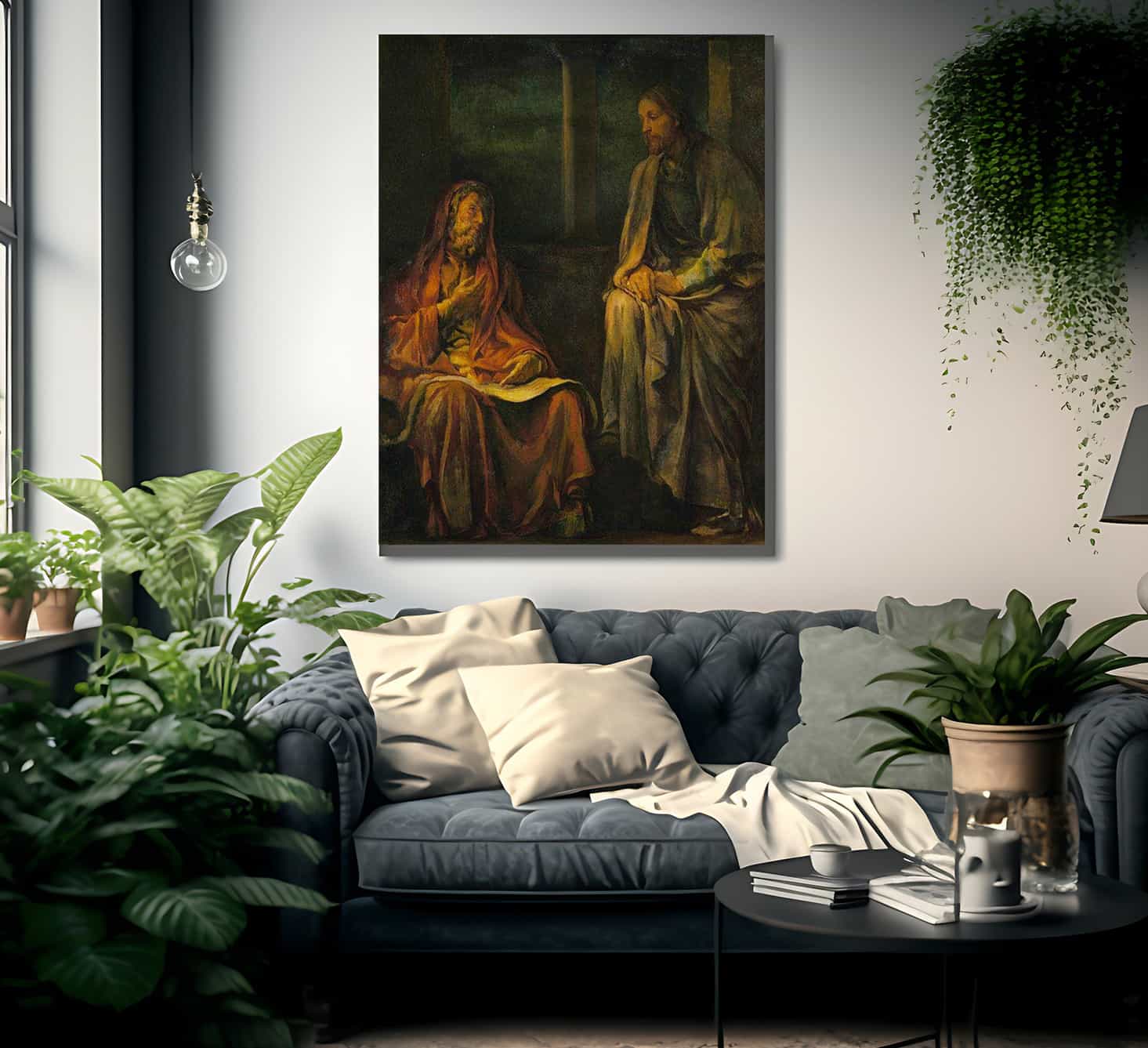 Visit Of Nicodemus To Christ By John La Farge Fine Art Print