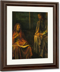 Visit Of Nicodemus To Christ By John La Farge Fine Art Print