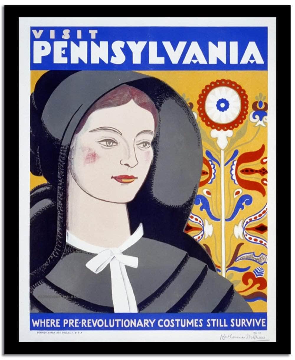 Visit Pennsylvania Vintage Travel Poster Fine Art Print