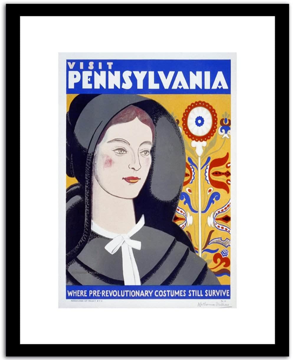 Visit Pennsylvania Vintage Travel Poster Fine Art Print