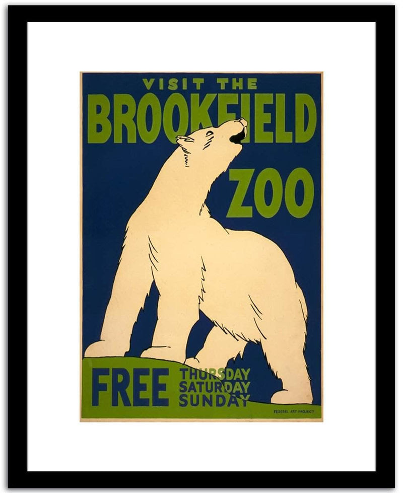 Visit The Brookeield Zoo  Vintage Circus Poster Fine Art Print