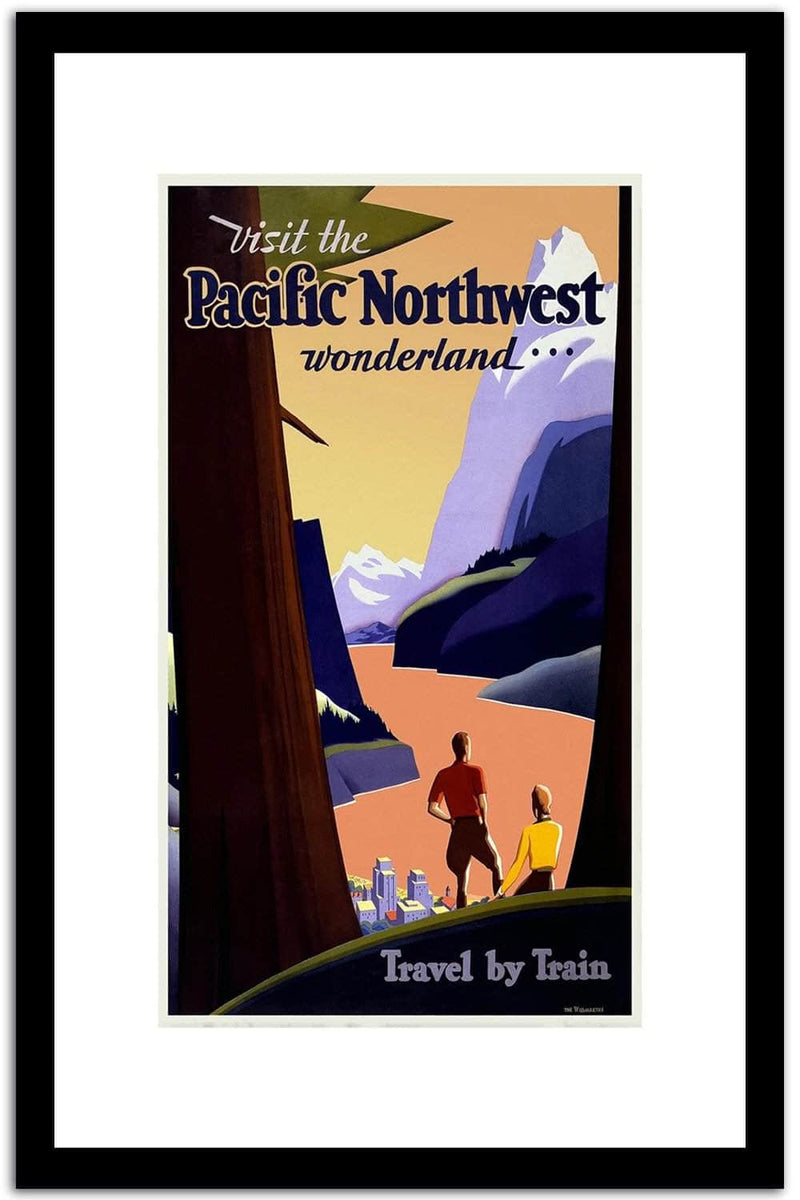 Visit The Pacifi Northwest Wonderland  Vintage Poster Fine Art Print