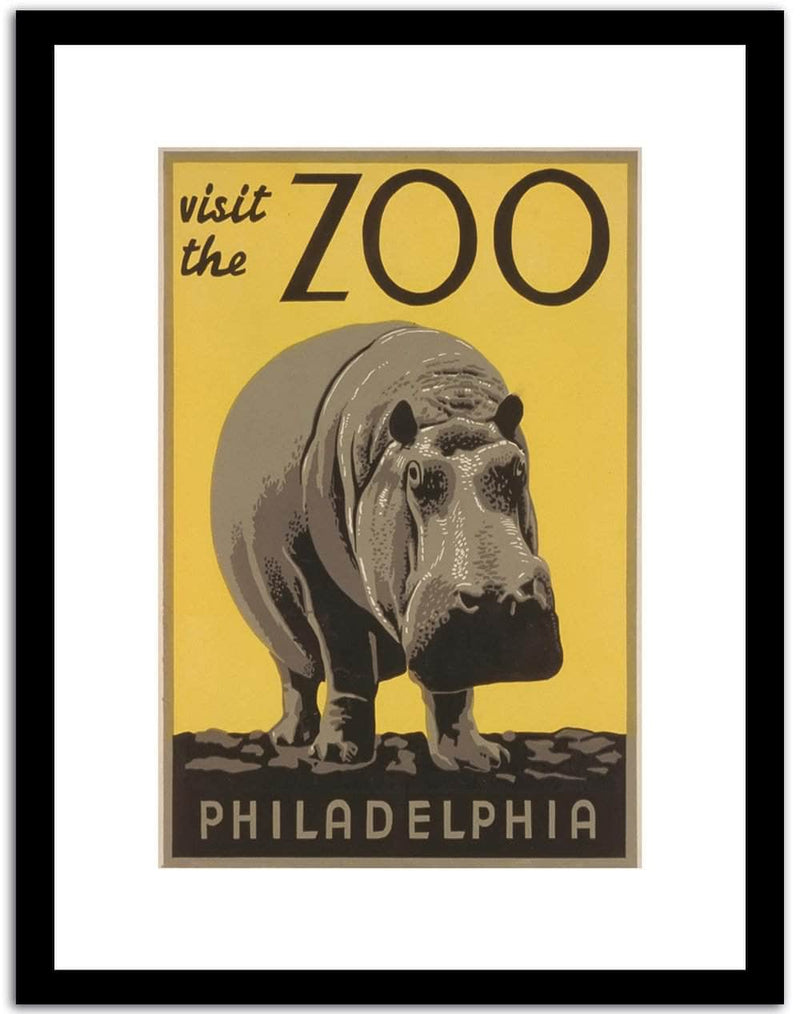 Visit The Zoo  Vintage Poster Fine Art Print