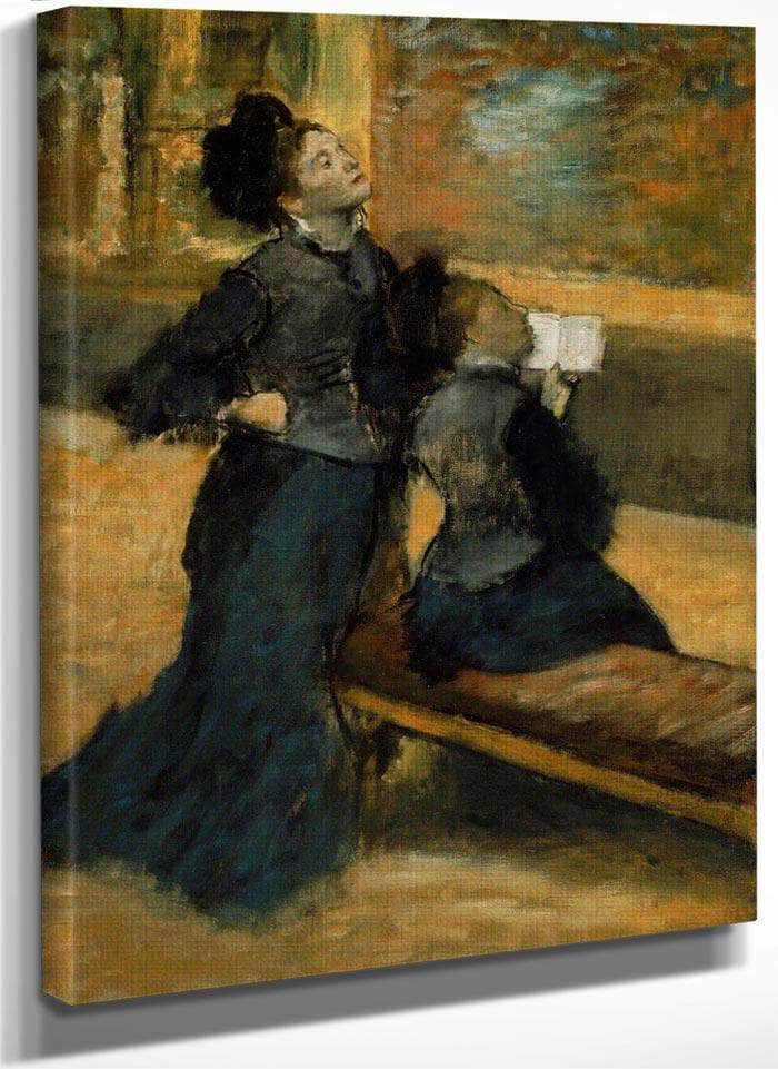 Visit To A Museum By Edgar Degas Fine Art Print