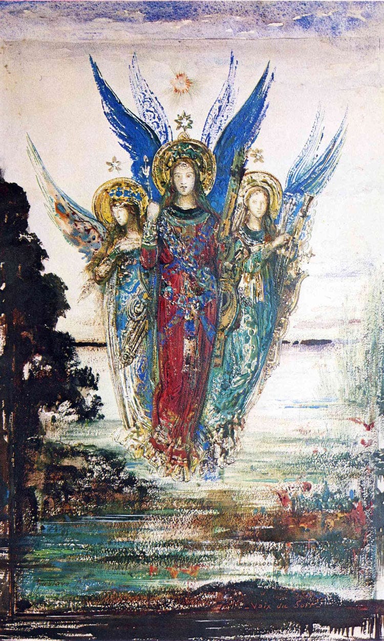Voices Of Evening 1885 By Gustave Moreau Fine Art Print
