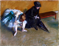Waiting Painting Edgar Degas Canvas Art Fine Art Print