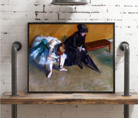 Waiting Painting Edgar Degas Canvas Art Fine Art Print