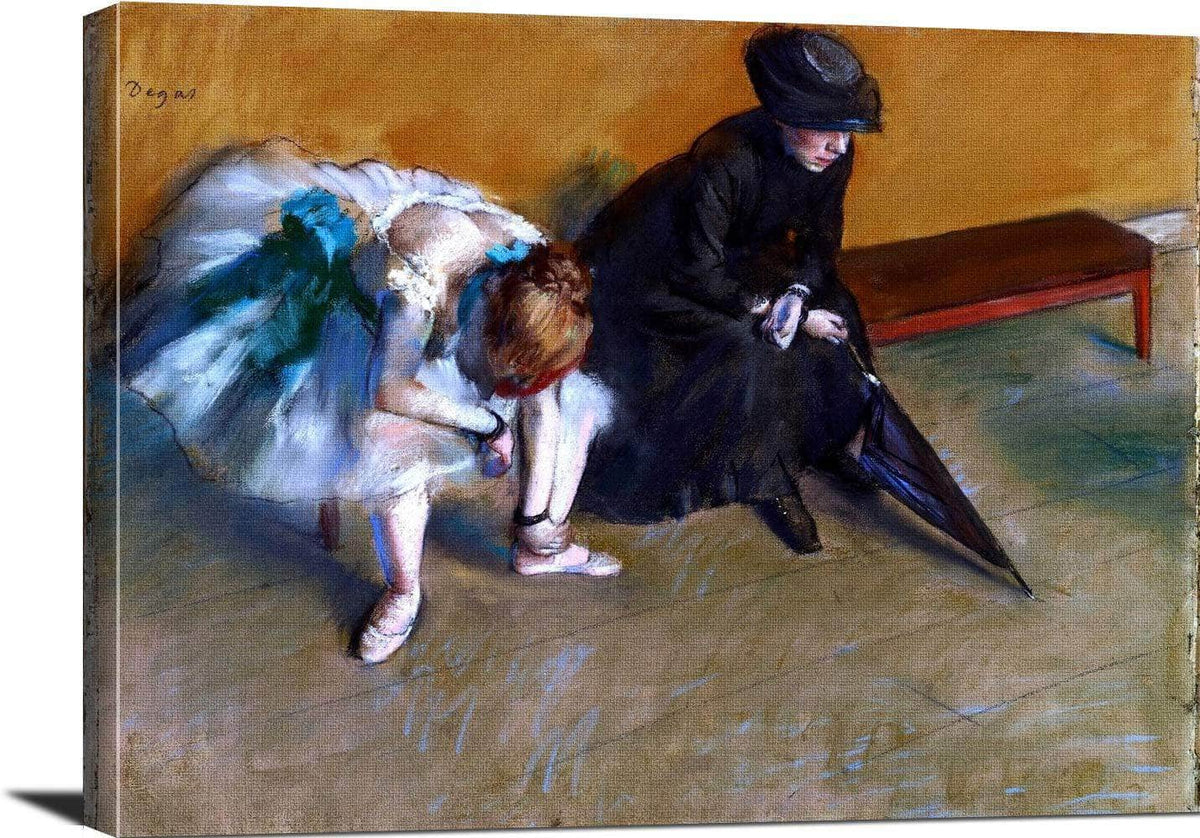 Waiting Painting Edgar Degas Canvas Art Fine Art Print