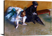 Waiting Painting Edgar Degas Canvas Art Fine Art Print