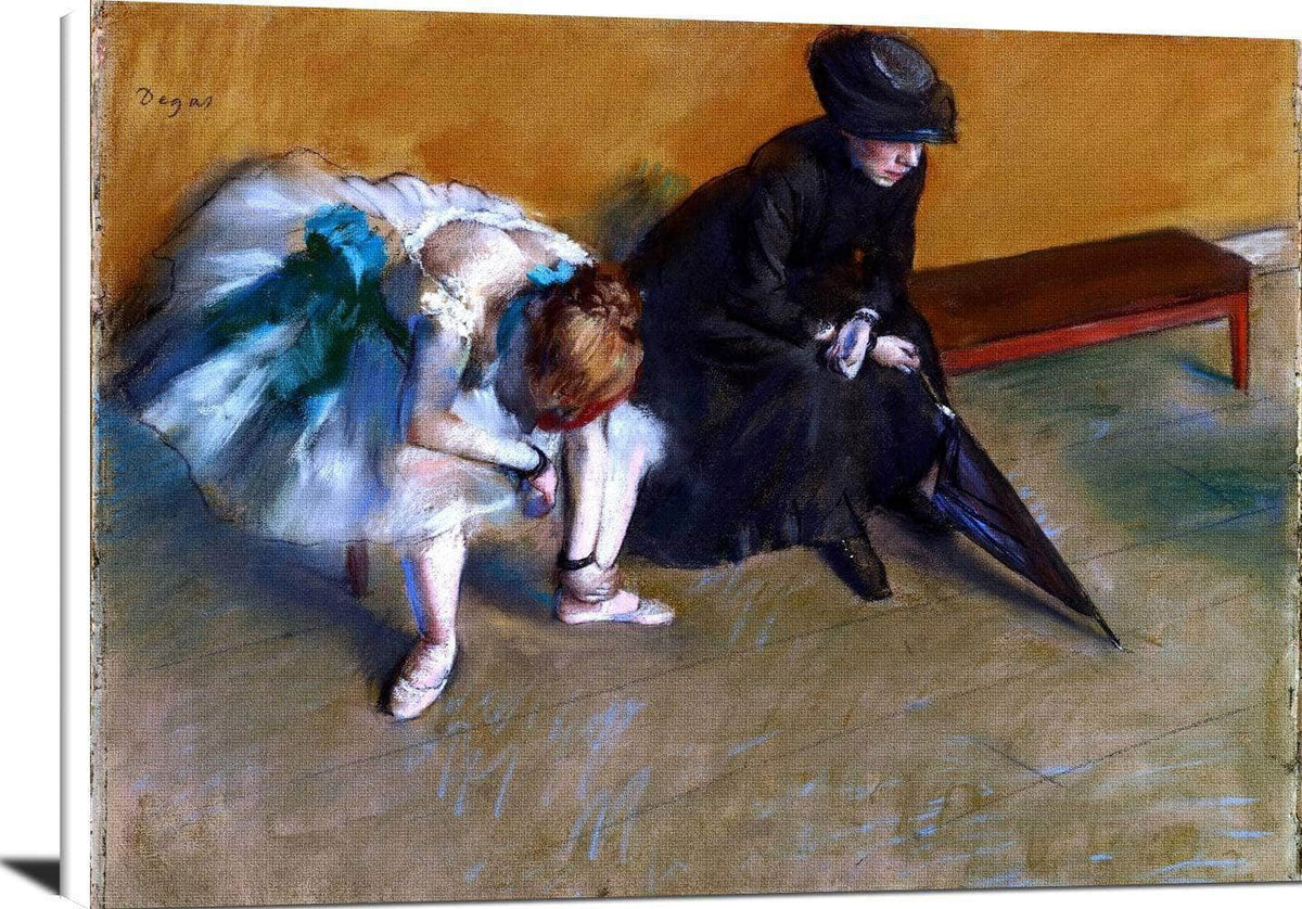 Waiting Painting Edgar Degas Canvas Art Fine Art Print