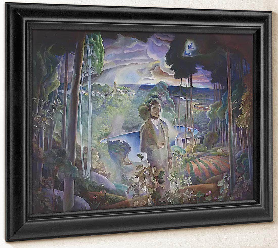Walden Pond Revisited By N.C. Wyeth Fine Art Print
