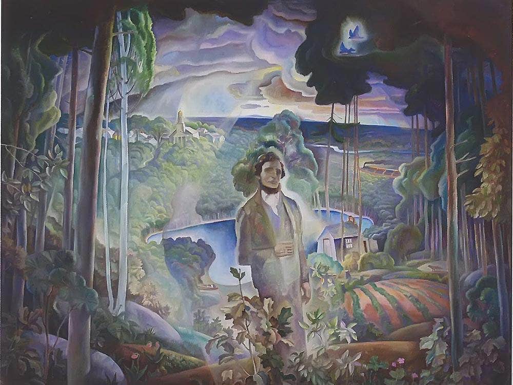 Walden Pond Revisited By N.C. Wyeth Fine Art Print