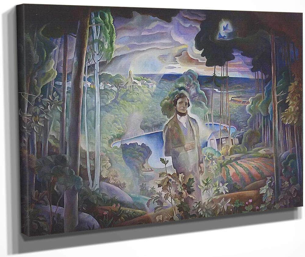 Walden Pond Revisited By N.C. Wyeth Fine Art Print