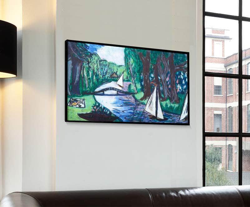 Waldgracht With Sailing Painting Max Beckmann Canvas Art Fine Art Print