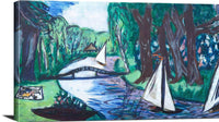 Waldgracht With Sailing Painting Max Beckmann Canvas Art Fine Art Print