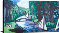 Waldgracht With Sailing Painting Max Beckmann Canvas Art Fine Art Print