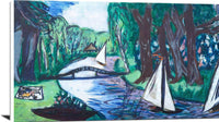 Waldgracht With Sailing Painting Max Beckmann Canvas Art Fine Art Print