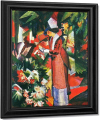 Walk Among Flowers By August Macke Fine Art Print