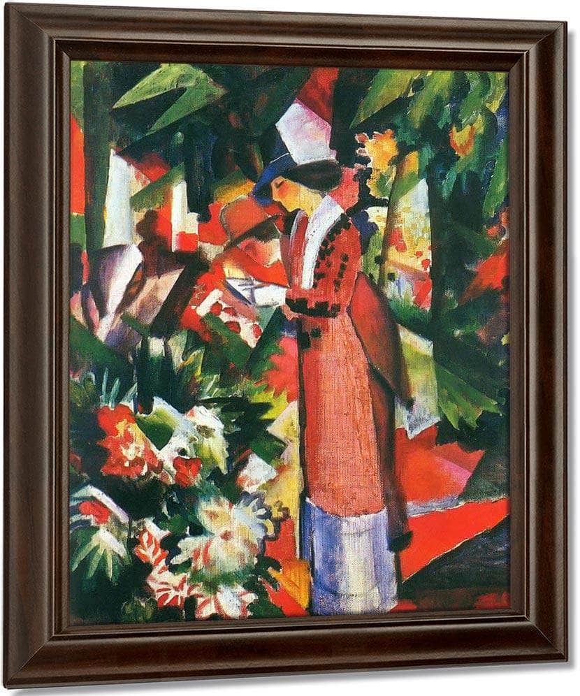 Walk Among Flowers By August Macke Fine Art Print