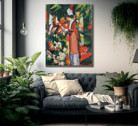 Walk Among Flowers By August Macke Fine Art Print