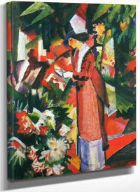 Walk Among Flowers By August Macke Fine Art Print