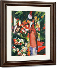 Walk Among Flowers By August Macke Fine Art Print