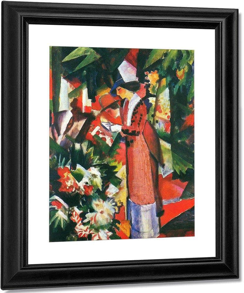 Walk Among Flowers By August Macke Fine Art Print