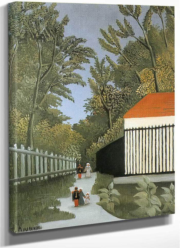 Walk In The Parc Monsouris About 1910 By Henri Rousseau Fine Art Print