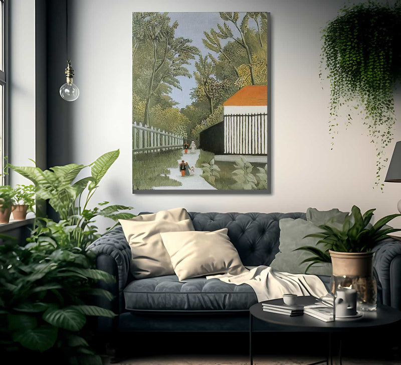 Walk In The Parc Monsouris About 1910 By Henri Rousseau Fine Art Print