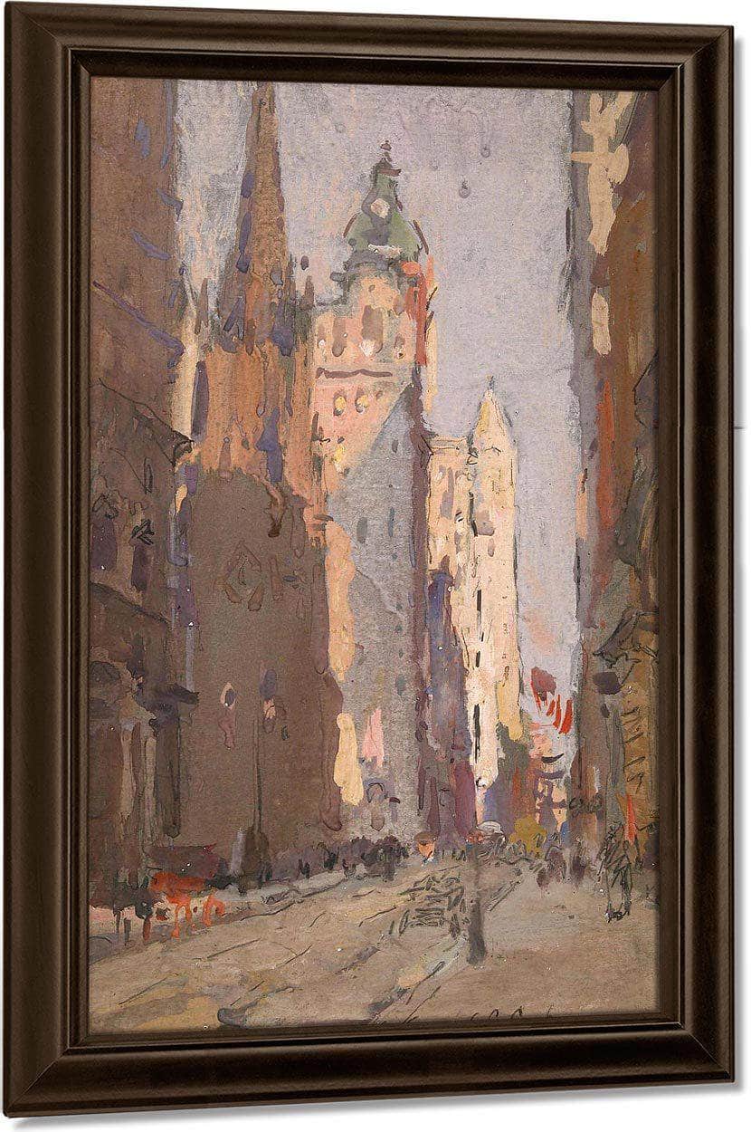 Wall Street By Colin Campbell Cooper Fine Art Print