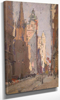 Wall Street By Colin Campbell Cooper Fine Art Print