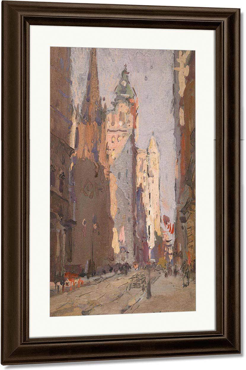 Wall Street By Colin Campbell Cooper Fine Art Print