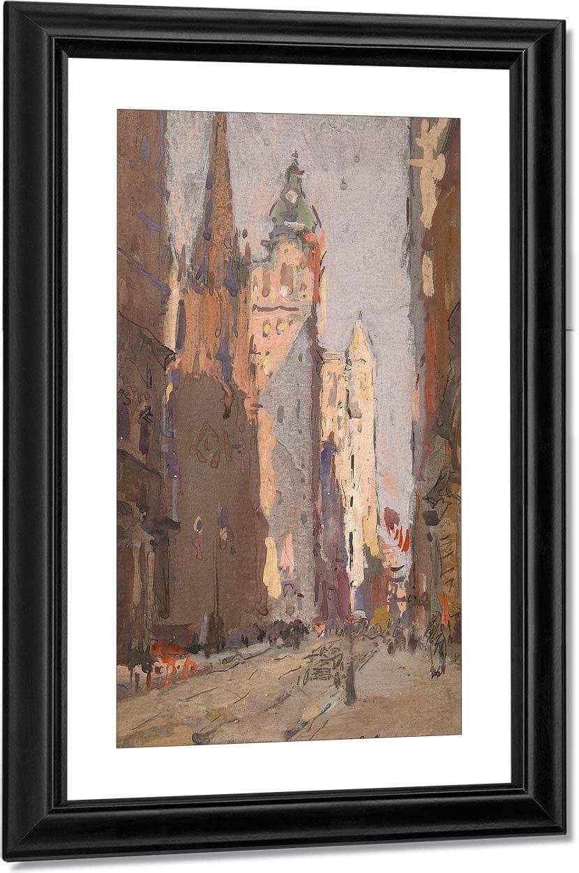 Wall Street By Colin Campbell Cooper Fine Art Print