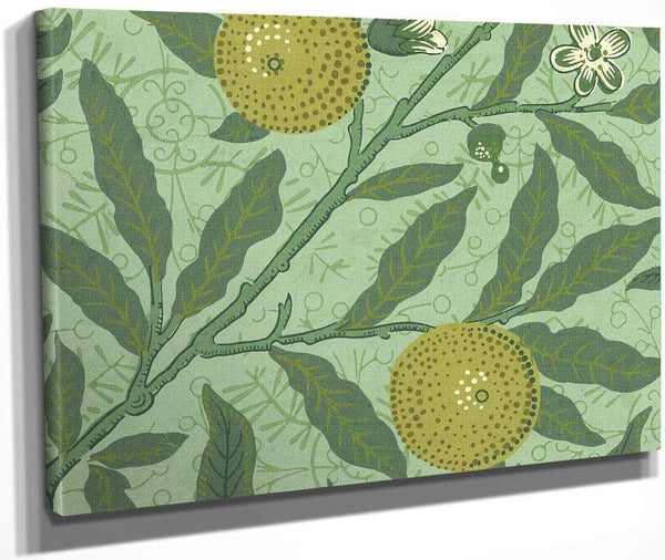 Wallpaper Sample With Lemons And Branches By William Morris Fine Art Print
