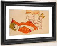 Wally In Red Blouse With Raised Knees 1913 Watercolor Gouache 31X47Cm Pc By Egon Schiele Fine Art Print
