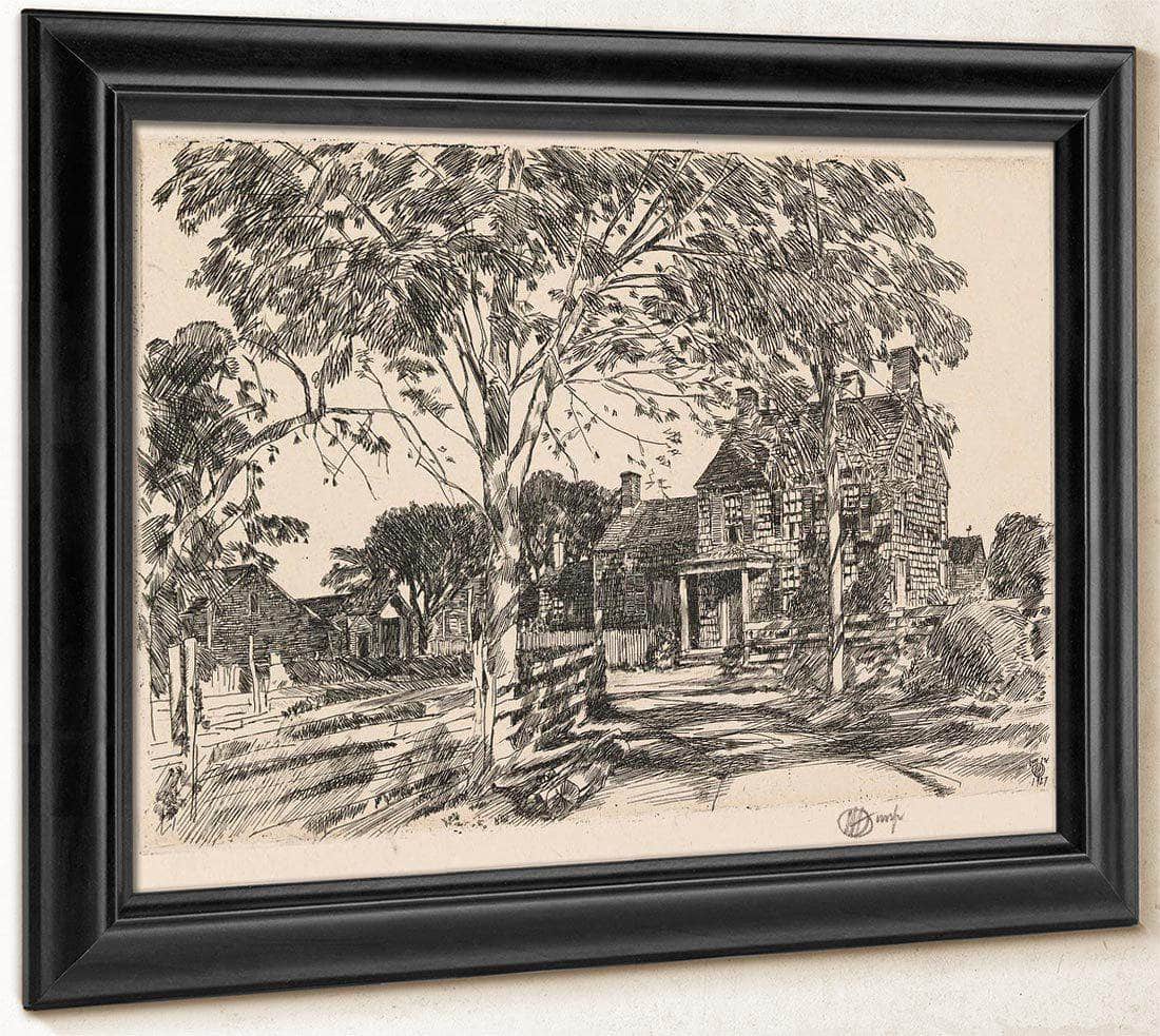 Walt Whitman's Birthplace By Childe Hassam Fine Art Print