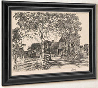 Walt Whitman's Birthplace By Childe Hassam Fine Art Print