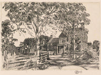 Walt Whitman's Birthplace By Childe Hassam Fine Art Print