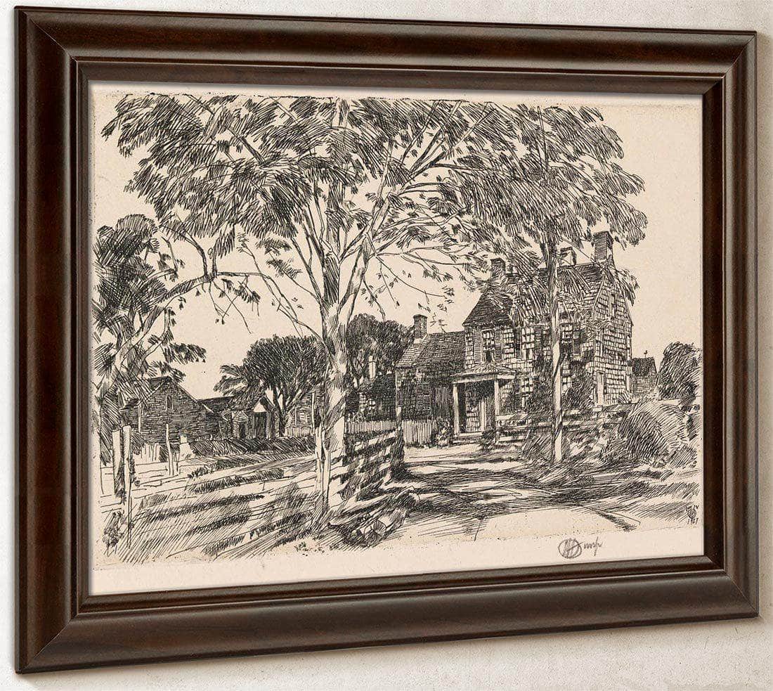 Walt Whitman's Birthplace By Childe Hassam Fine Art Print